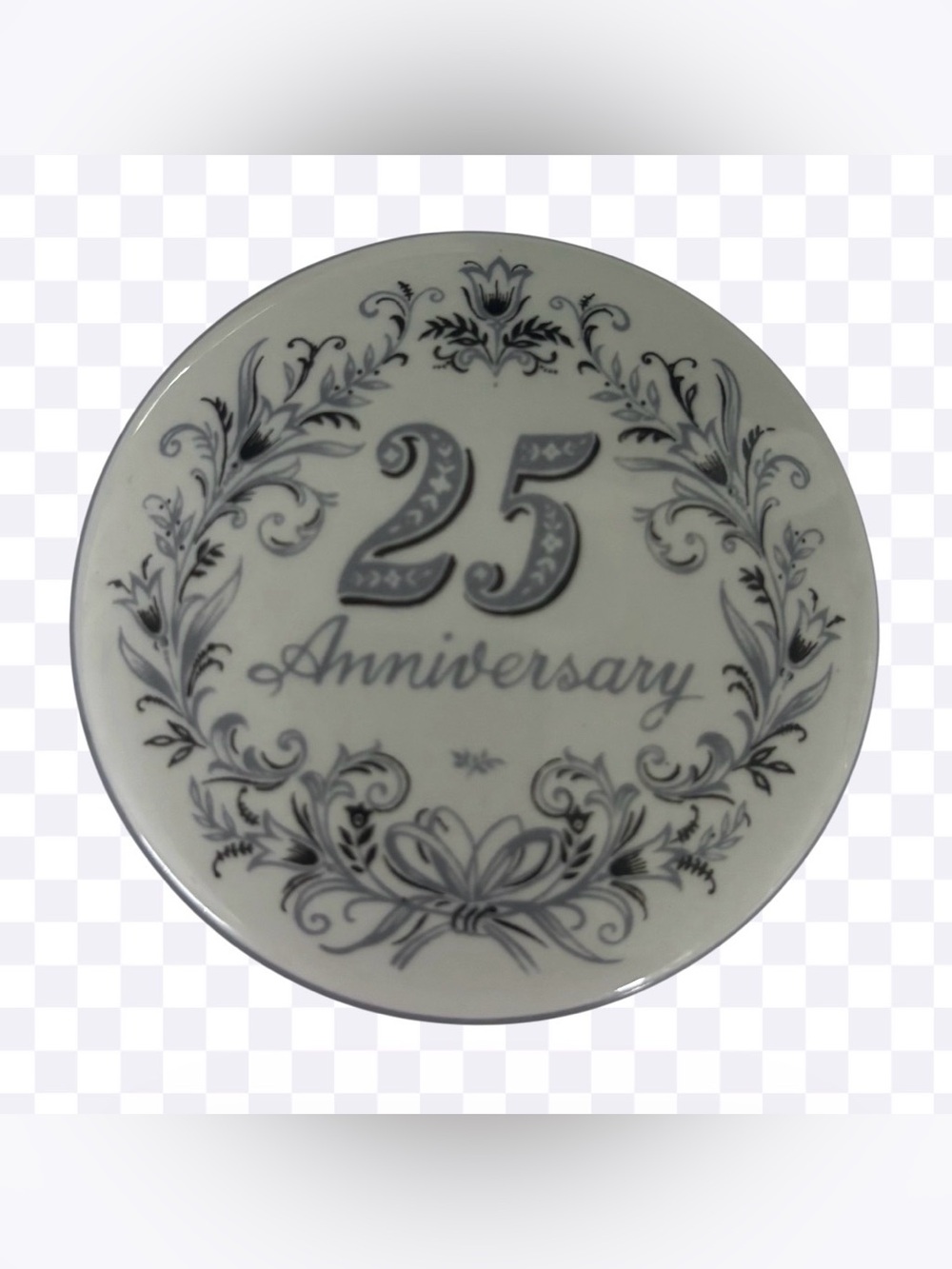 Vintage Leart Brazil Porcelain 25th Anniversary Trinket Box